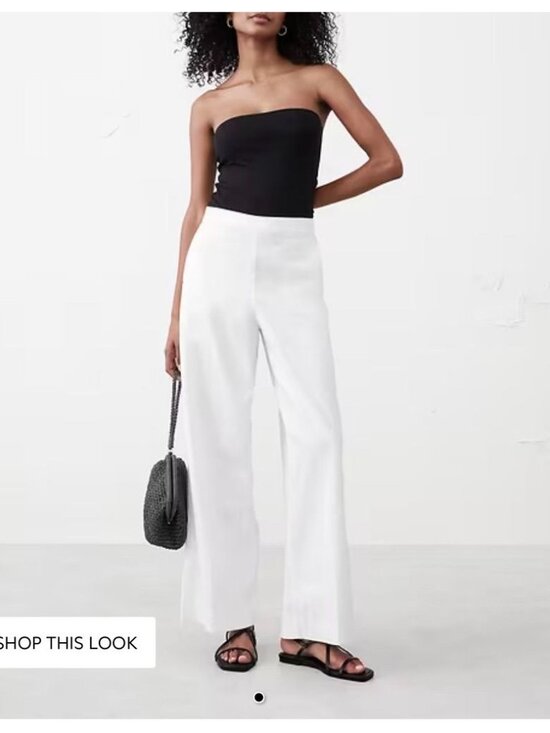 Banana Republic Pants - Banana Republic Womens Sz 6 White Linen Pants Lightweight Euro Summer Resort